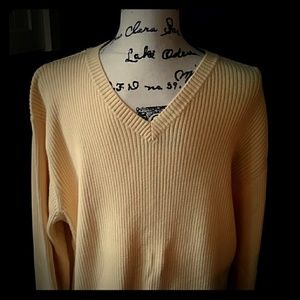 Canary yellow Sweater for men. 100% Cotton